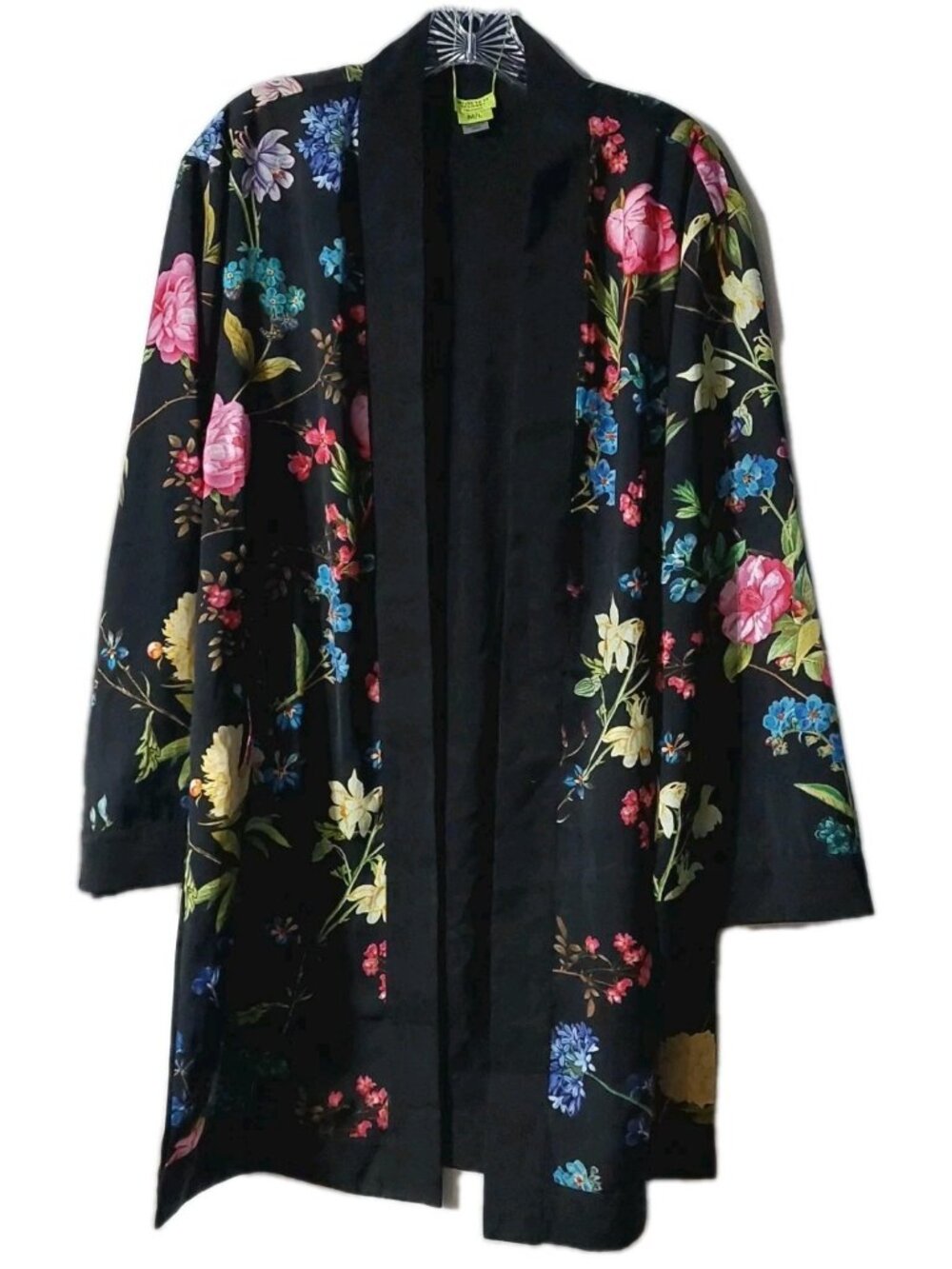 Stella & Dot Floral Black Kimono Size M/L Reversible Medium / Large